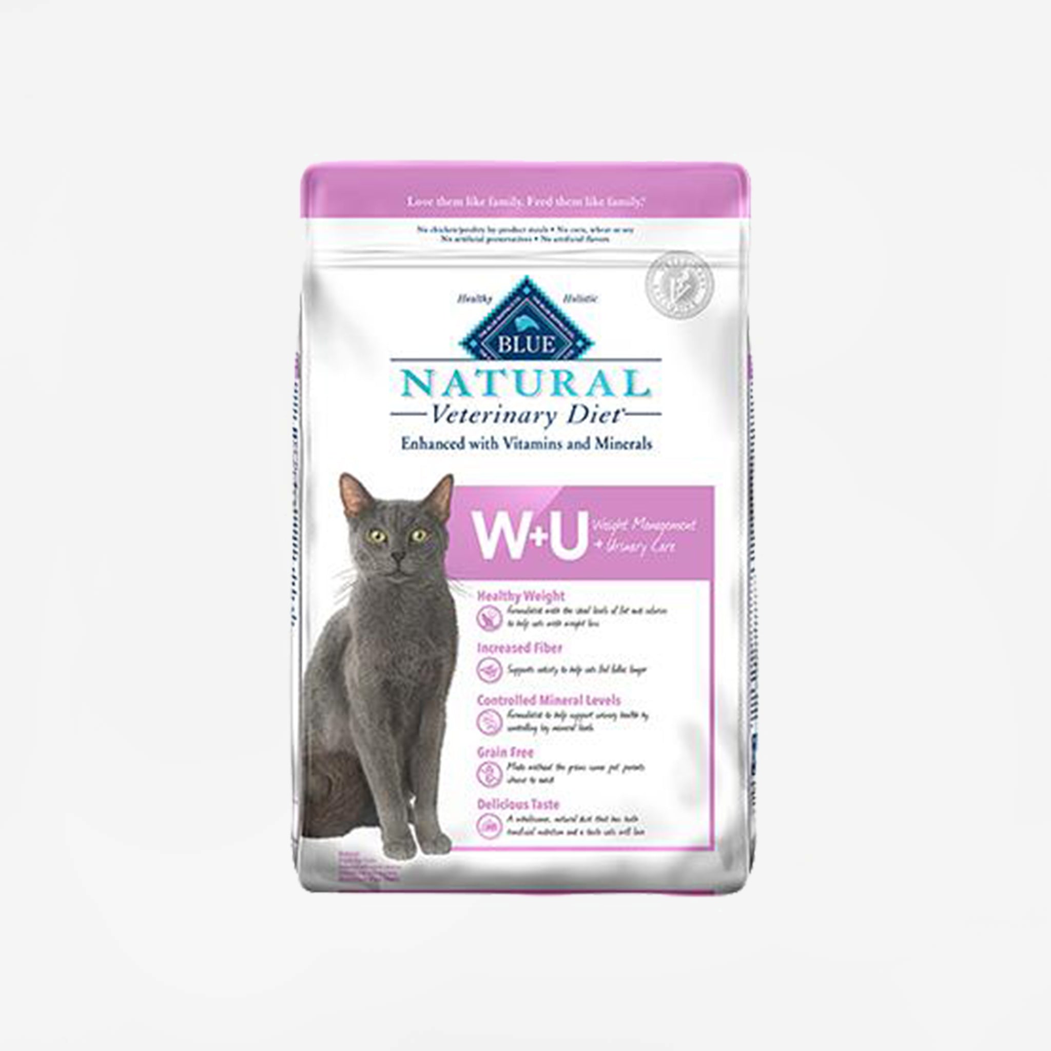 Blue Buffalo Natural Veterinary Diet W+U Weight Management + Urinary Care for Cats - Dry