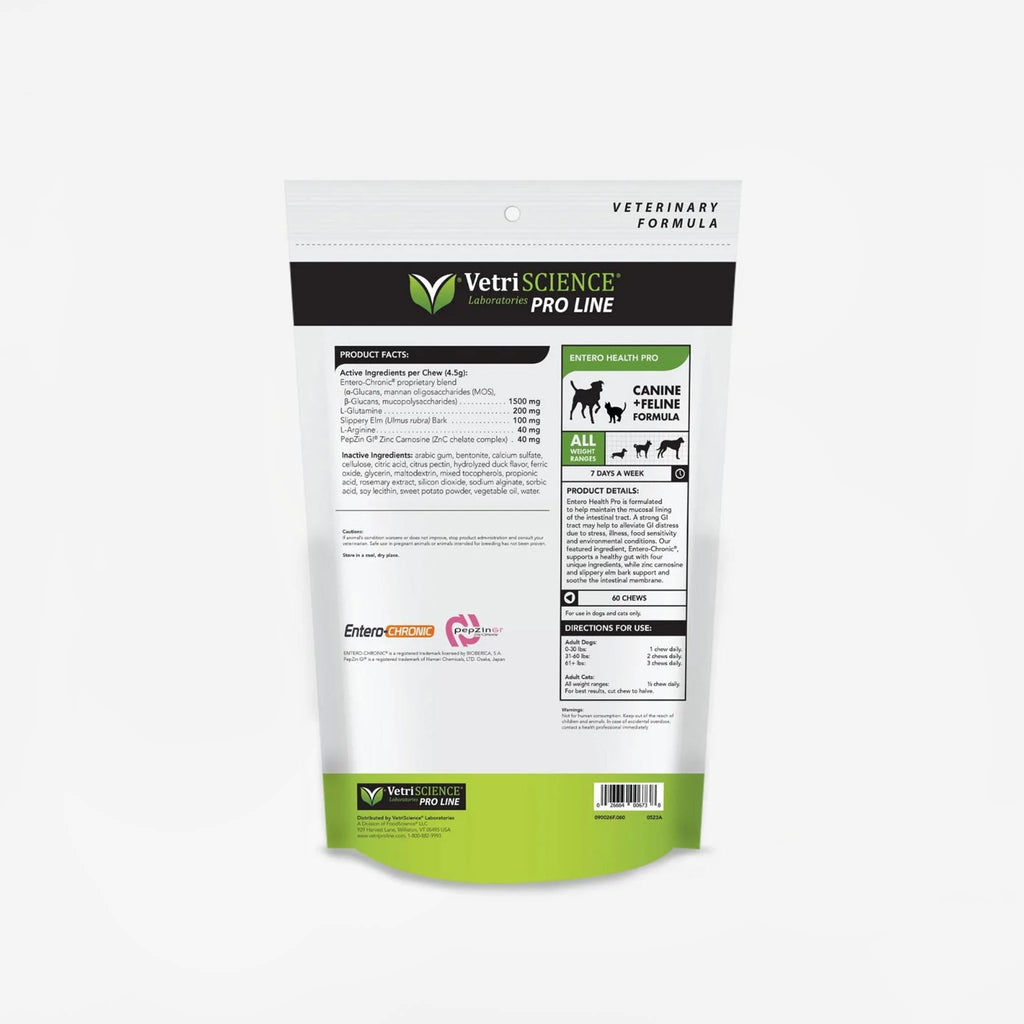 VetriScience Entero Health Pro GI Supplement for Dogs & Cats