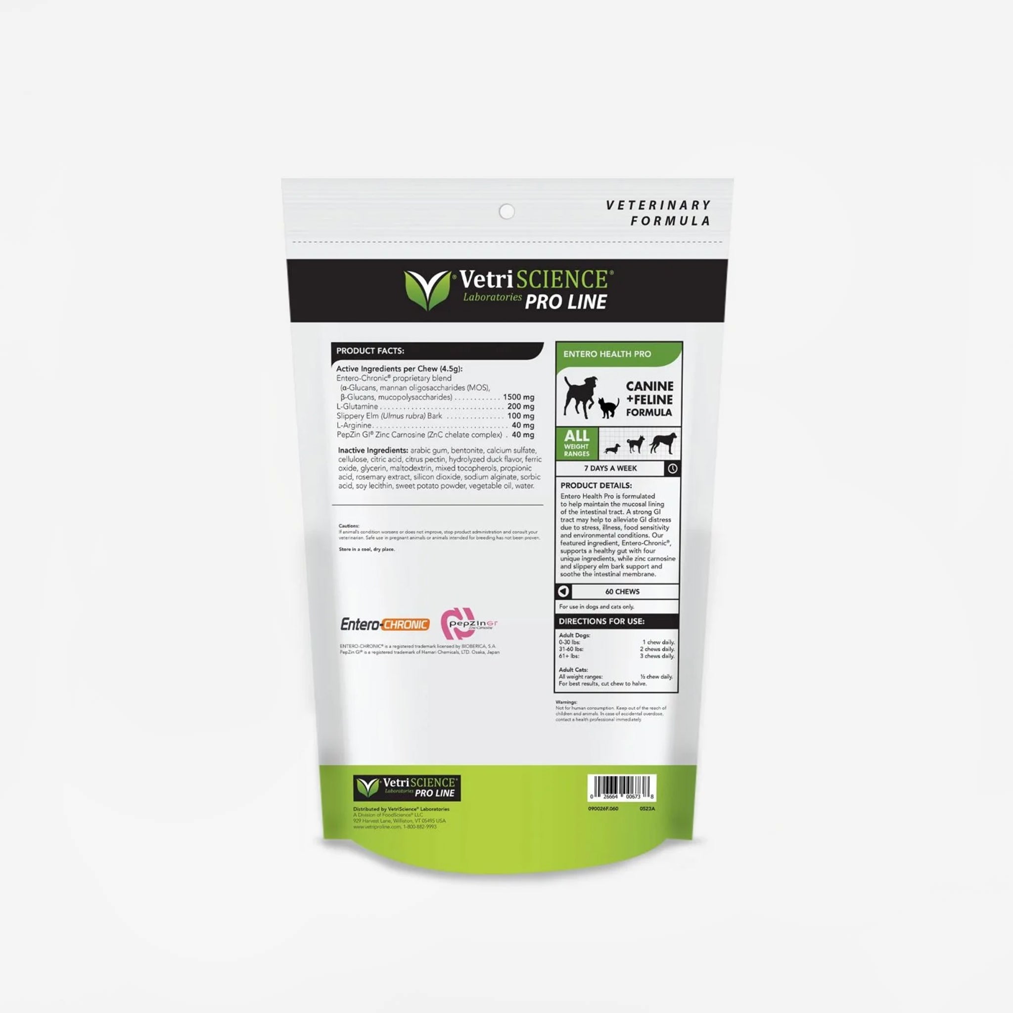 VetriScience Entero Health Pro GI Supplement for Dogs & Cats