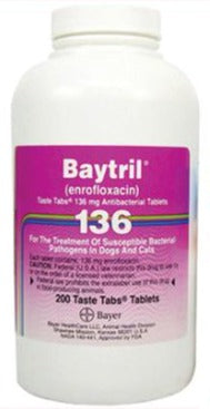 Baytril (enrofloxacin) Taste Tabs (Rx)