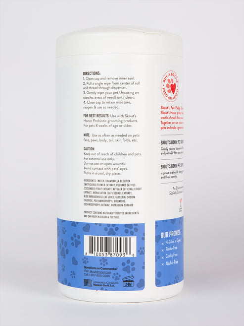 Skout's Honor Pet Grooming Wipes