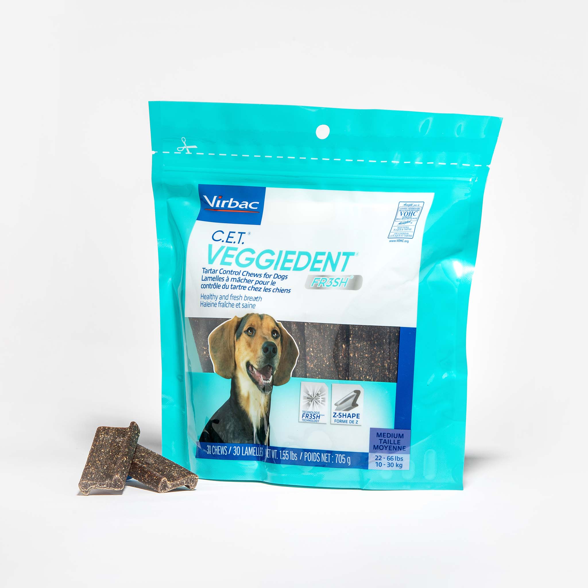 C.E.T. VEGGIEDENT FR3SH Chews for Dogs
