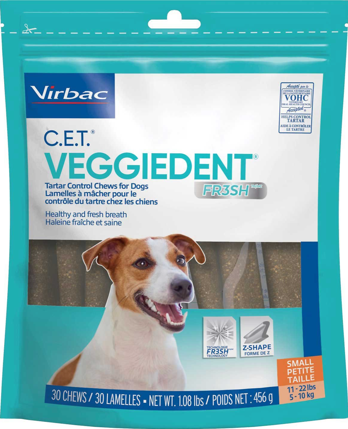 C.E.T. VEGGIEDENT FR3SH Chews for Dogs