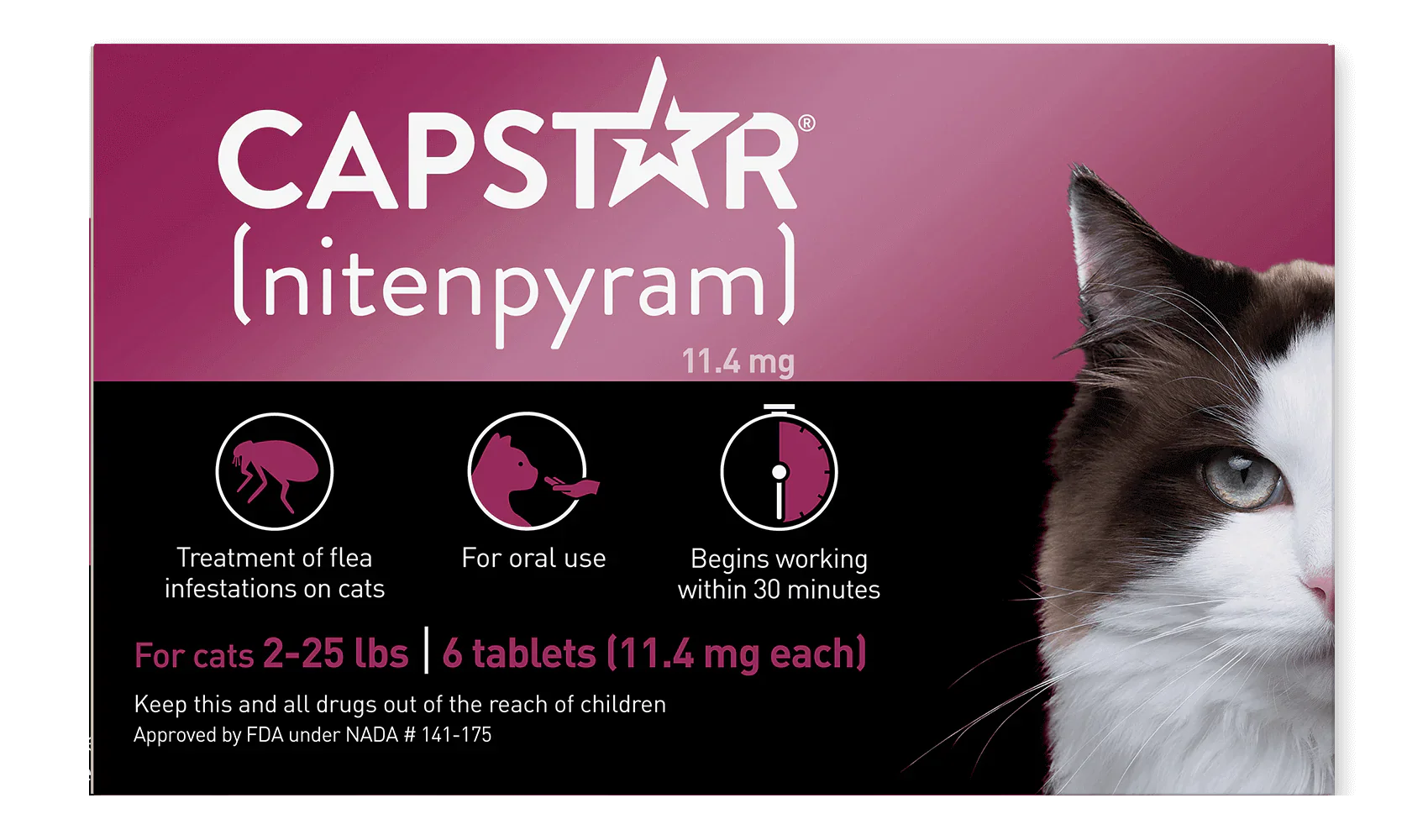 Capstar Flea Oral Treatment for Cats 2-25lbs